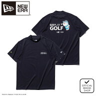 【正規販売店】[NEW ERA] [ゴルフ] 半袖 鹿の子 ミッドネック Tシャツ ドラえもん ネイビー ゴルフウェア…
