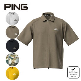 【30%OFF】【正規販売店】[PING APPAREL] 全方向ストレッチサッカー半袖フルジップシャツ ゴルフウェア Tシャツ メンズ ゴルフ シャツ ピン 621-5111301 PIMA522 ヤマニゴルフ
