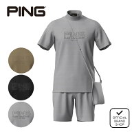 【正規販売店】[PING APPAREL] 全方向ストレッチドットメッシュ半袖ハイネックシャツ×ショートパンツ (P…