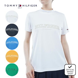 【正規販売店】[TOMMY HILFIGER GOLF] アーチロゴ 半袖モックシャツ ゴルフウェア Tシャツ レディース ゴルフ シャツ 吸水速乾 通気性 涼しい 速乾 清涼感 UVカット 紫外線 日よけ 日焼け防止 抗菌防臭 トミー ヒルフィガー ゴルフ THLA401 ヤマニゴルフ