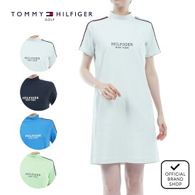 【40%OFF】【正規販売店】[TOMMY HILFIGER GOLF] ハイテンション 半袖モックワンピース ゴルフウェア ワンピース レディース ゴルフ ウェア UVカット 紫外線 涼しい 日よけ 日焼け防止 ハイネック 半袖 春夏 トミー ヒルフィガー ゴルフ THLA423 ヤマニゴルフ