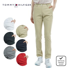 【40%OFF】【正規販売店】[TOMMY HILFIGER GOLF] ツイル ベーシックロングパンツ ゴルフウェア パンツ ボトムス レディース ゴルフ ウェア ストレッチ ハイテンション ウエストゴム 長ズボン 春夏 定番 トミー ヒルフィガー ゴルフ THLA427 ヤマニゴルフ