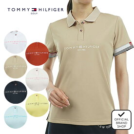 【40%OFF】【正規販売店】[TOMMY HILFIGER GOLF] フロントロゴ 半袖ポロシャツ ゴルフウェア ポロシャツ レディース ゴルフ シャツ 吸水速乾 通気性 涼しい 速乾 清涼感 UVカット 紫外線 日よけ 日焼け防止 トミー ヒルフィガー ゴルフ THLA429 ヤマニゴルフ