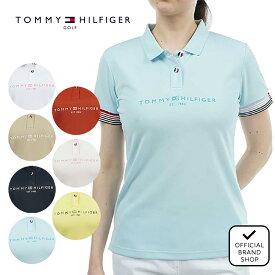 【正規販売店】[TOMMY HILFIGER GOLF] フロントロゴ 半袖ポロシャツ ゴルフウェア ポロシャツ レディース ゴルフ シャツ 吸水速乾 通気性 涼しい 速乾 清涼感 UVカット 紫外線 日よけ 日焼け防止 トミー ヒルフィガー ゴルフ THLA429 ヤマニゴルフ