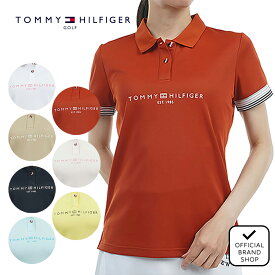【40%OFF】【正規販売店】[TOMMY HILFIGER GOLF] フロントロゴ 半袖ポロシャツ ゴルフウェア ポロシャツ レディース ゴルフ シャツ 吸水速乾 通気性 涼しい 速乾 清涼感 UVカット 紫外線 日よけ 日焼け防止 トミー ヒルフィガー ゴルフ THLA429 ヤマニゴルフ