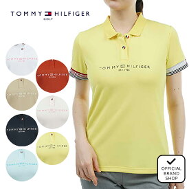 【40%OFF】【正規販売店】[TOMMY HILFIGER GOLF] フロントロゴ 半袖ポロシャツ ゴルフウェア ポロシャツ レディース ゴルフ シャツ 吸水速乾 通気性 涼しい 速乾 清涼感 UVカット 紫外線 日よけ 日焼け防止 トミー ヒルフィガー ゴルフ THLA429 ヤマニゴルフ