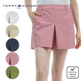 【40%OFF】【正規販売店】[TOMMY HILFIGER GOLF] フロントタック キュロットパンツ ゴルフウェア パンツ ボトムス レディース ゴルフ ウェア ストレッチ ハイテンション キュロット ウエストゴム 春夏 トミー ヒルフィガー ゴルフ THLA433 ヤマニゴルフ