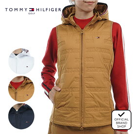 【30%OFF】【正規販売店】[TOMMY HILFIGER GOLF] ロゴ　キルトパテッド　ベスト ゴルフウェア ベスト レディース ゴルフ ウェア アウター 防風 防寒 ストレッチ ハイテンション スポーティー 秋冬 トミー・ヒルフィガー THLA473 ヤマニゴルフ