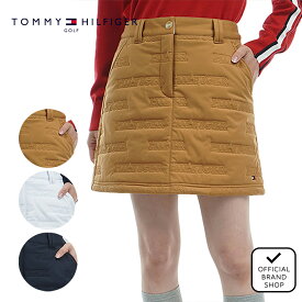 【30%OFF】【正規販売店】[TOMMY HILFIGER GOLF] ロゴ　キルトパテッド　スカ-ト ゴルフウェア スカート レディース ゴルフ ウェア 防風 防寒 ストレッチ ハイテンション スポーティー ウエストゴム 秋冬 トミー・ヒルフィガー THLA474 ヤマニゴルフ