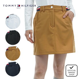 【大特価＼税込4,400円／】【正規販売店】[Tommy Hilfiger Golf] ウインドプル-フ　ウオ-ムスカ-ト ゴルフウェア スカート レディース ゴルフ ウェア 撥水 ストレッチ ハイテンション 防風 防寒 遠赤外線保温 暖かい トミー・ヒルフィガー THLA475 ヤマニゴルフ