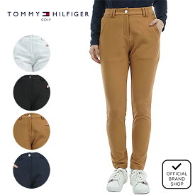 【30%OFF】【正規販売店】[TOMMY HILFIGER GOLF] ウォ-ムストレッチ　裏起毛スリムパンツ ゴルフウェア パンツ ボトムス レディース ゴルフ ウェア ストレッチ ハイテンション スポーティー シンプル ウエストゴム トミー・ヒルフィガー THLA489 ヤマニゴルフ