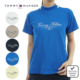 【30%OFF】【正規販売店】[Tommy Hilfiger Golf] クラシックロゴ 半袖モックネックシャツ ゴルフウェア Tシャツ レディース ゴルフ シャツ 吸水速乾 通気性 涼しい 速乾 清涼感 UVカット 紫外線 日よけ 日焼け防止 トミー・ヒルフィガー THLA504 ヤマニゴルフ