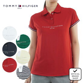 【正規販売店】[TOMMY HILFIGER GOLF] フロントロゴ フレンチスリーブポロシャツ ゴルフウェア ポロシャツ レディース ゴルフ シャツ 吸水速乾 通気性 涼しい 速乾 清涼感 UVカット 紫外線 日よけ トミー・ヒルフィガー THLA511 ヤマニゴルフ