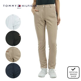 【30%OFF】【吉田優利プロ着用】【正規販売店】[TOMMY HILFIGER GOLF] サイドラインロゴ ロングパンツ ゴルフウェア パンツ ボトムス レディース ゴルフ ウェア UVカット 紫外線 涼しい 日よけ 日焼け防止 ストレッチ トミー・ヒルフィガー THLA513 ヤマニゴルフ