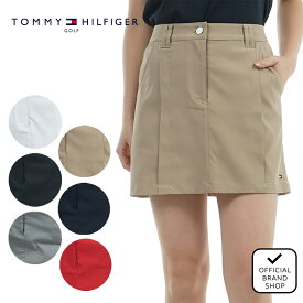 【30%OFF】【正規販売店】[TOMMY HILFIGER GOLF] バックプリント ツイルスカート ゴルフウェア スカート レディース ゴルフ ウェア ストレッチ ハイテンション おしゃれ ウエストゴム 春夏 定番 トミー・ヒルフィガー THLA514 ヤマニゴルフ