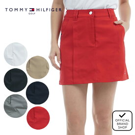 【30%OFF】【正規販売店】[TOMMY HILFIGER GOLF] バックプリント ツイルスカート ゴルフウェア スカート レディース ゴルフ ウェア ストレッチ ハイテンション おしゃれ ウエストゴム 春夏 定番 トミー・ヒルフィガー THLA514 ヤマニゴルフ