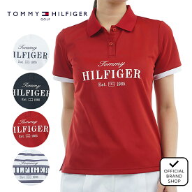 【30%OFF】【正規販売店】[TOMMY HILFIGER GOLF] クラシックロゴ 半袖ポロシャツ ゴルフウェア ポロシャツ レディース ゴルフ シャツ 吸水速乾 通気性 涼しい 速乾 清涼感 UVカット 紫外線 日よけ 日焼け防止 トミー・ヒルフィガー THLA516 ヤマニゴルフ