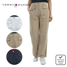 【30%OFF】【正規販売店】[TOMMY HILFIGER GOLF] フロントポケット パラシュートパンツ ゴルフウェア パンツ ボトムス レディース ゴルフ ウェア ストレッチ ハイテンション おしゃれ 長ズボン ストレート トミー・ヒルフィガー THLA517 ヤマニゴルフ