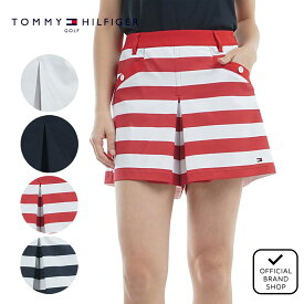 【30%OFF】【正規販売店】[TOMMY HILFIGER GOLF] ボックスプリーツ マリンキュロット ゴルフウェア パンツ ボトムス レディース ゴルフ ウェア ストレッチ ハイテンション おしゃれ キュロット ウエストゴム 春夏 トミー・ヒルフィガー THLA518 ヤマニゴルフ