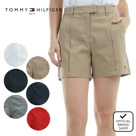 【30%OFF】【吉田優利プロ着用】【正規販売店】[TOMMY HILFIGER GOLF] フロントタックツイル ショートパンツ ゴルフウェア パンツ ボトムス レディース ゴルフ ウェア ストレッチ おしゃれ 短パン ウエストゴム 春夏 トミー・ヒルフィガー THLA519 ヤマニゴルフ