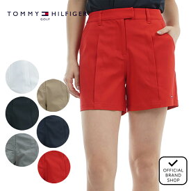 【30%OFF】【吉田優利プロ着用】【正規販売店】[TOMMY HILFIGER GOLF] フロントタックツイル ショートパンツ ゴルフウェア パンツ ボトムス レディース ゴルフ ウェア ストレッチ おしゃれ 短パン ウエストゴム 春夏 トミー・ヒルフィガー THLA519 ヤマニゴルフ