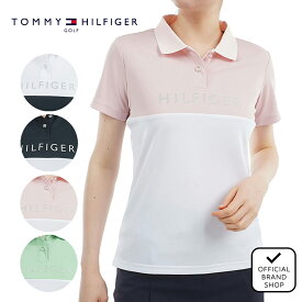 【吉田優利プロ着用】【30%OFF】【正規販売店】[TOMMY HILFIGER GOLF] コントラストカラー 半袖ロゴポロシャツ ゴルフウェア ポロシャツ レディース ゴルフ シャツ 吸水速乾 通気性 涼しい 速乾 清涼感 UVカット 紫外線 日よけ トミー・ヒルフィガー THLA530 ヤマニゴルフ