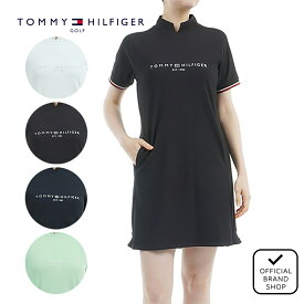 【40%OFF】【正規販売店】[Tommy Hilfiger Golf] ハイテンションモックネック Aラインワンピース ゴルフウェア ワンピース レディース ゴルフ ウェア UVカット 紫外線 涼しい 日よけ 日焼け防止 おしゃれ 半袖 春夏 トミー・ヒルフィガー THLA534 ヤマニゴルフ