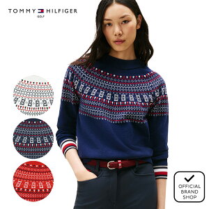 yK̔Xz[Tommy Hilfiger Golf] tFAAC nClbNjbg StEFA Z[^[ jbg fB[X St EFA  nClbN H~ g~[ qtBK[ St THLA573 