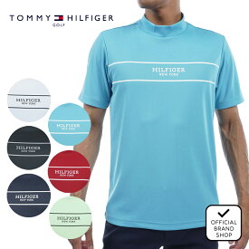 【40%OFF】【正規販売店】[Tommy Hilfiger Golf] パネルストライプ 半袖モックネックシャツ ゴルフウェア Tシャツ メンズ ゴルフ シャツ 吸水速乾 通気性 涼しい 速乾 清涼感 UVカット 紫外線 日よけ 日焼け防止 トミー ヒルフィガー ゴルフ THMA420 ヤマニゴルフ