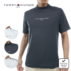 【正規販売店】リンクスジャガード 半袖モックネックシャツ ゴルフウェア Tシャツ メンズ ゴルフ シャツ UVカット 紫外線 涼しい 日よけ 日焼け防止 かっこいい スポーティー トミー・ヒルフィガー（TOMMY HILFIGER GOLF） THMA431 ヤマニゴルフ