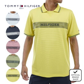 【50%OFF】【正規販売店】[Tommy Hilfiger Golf] ビッグ鹿の子 半袖ガゼットポロシャツ ゴルフウェア ポロシャツ メンズ ゴルフ シャツ 吸水速乾 通気性 涼しい 速乾 清涼感 UVカット 紫外線 日よけ 日焼け防止 トミー ヒルフィガー ゴルフ THMA439 ヤマニゴルフ