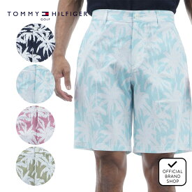 【30%OFF】【正規販売店】[TOMMY HILFIGER GOLF] パームツリー ショートパンツ ゴルフウェア パンツ ボトムス メンズ ゴルフ ウェア ストレッチ ハイテンション 短パン ウエストゴム 春夏 トミー ヒルフィガー ゴルフ THMA442 ヤマニゴルフ