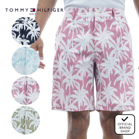 【30%OFF】【正規販売店】[TOMMY HILFIGER GOLF] パームツリー ショートパンツ ゴルフウェア パンツ ボトムス メンズ ゴルフ ウェア ストレッチ ハイテンション 短パン ウエストゴム 春夏 トミー ヒルフィガー ゴルフ THMA442 ヤマニゴルフ