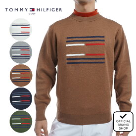 【30%OFF】【正規販売店】[TOMMY HILFIGER GOLF] ビッグフラッグ　クルーネックセーター ゴルフウェア セーター ニット メンズ ゴルフ ウェア 長袖 秋冬 初秋 コーデしやすい 合わせやすい トミー・ヒルフィガー THMA459 ヤマニゴルフ