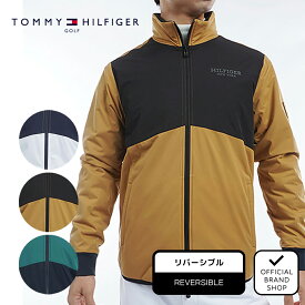 【30%OFF】【正規販売店】[TOMMY HILFIGER GOLF] リバーシブルジャケット ゴルフウェア ジャケット メンズ ゴルフ ウェア アウター ストレッチ ハイテンション 防風 防寒 リバーシブル スポーティー 真冬 軽くて暖かい トミー・ヒルフィガー THMA476 ヤマニゴルフ