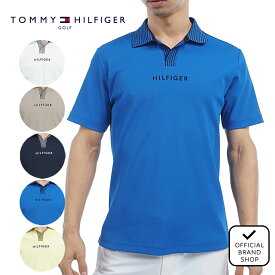 【30%OFF】【正規販売店】[TOMMY HILFIGER GOLF] ビッグ鹿の子 スキッパーポロシャツ ゴルフウェア ポロシャツ メンズ ゴルフ シャツ 吸水速乾 通気性 涼しい 速乾 清涼感 UVカット 紫外線 日よけ 日焼け防止 トミー・ヒルフィガー THMA502 ヤマニゴルフ