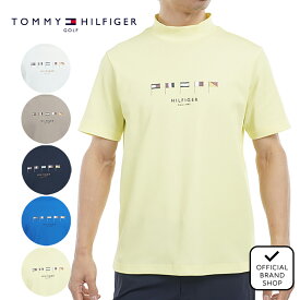 【30%OFF】【正規販売店】[TOMMY HILFIGER GOLF] マルチフラッグ 半袖モックネックシャツ ゴルフウェア Tシャツ メンズ ゴルフ シャツ 吸水速乾 通気性 涼しい 速乾 清涼感 UVカット 紫外線 日よけ 日焼け防止 トミー・ヒルフィガー THMA503 ヤマニゴルフ