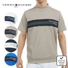 【30%OFF】【正規販売店】[TOMMY HILFIGER GOLF] カラーブロック 半袖モックネックシャツ ゴルフウェア Tシャツ メンズ ゴルフ シャツ 吸水速乾 通気性 涼しい 速乾 清涼感 UVカット 紫外線 日よけ 日焼け防止 トミー・ヒルフィガー THMA505 ヤマニゴルフ