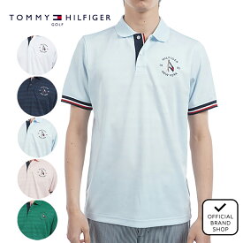 【30%OFF】【正規販売店】[TOMMY HILFIGER GOLF] サークルロゴ 半袖ポロシャツ ゴルフウェア ポロシャツ メンズ ゴルフ シャツ 吸水速乾 通気性 涼しい 速乾 清涼感 UVカット 紫外線 日よけ 日焼け防止 抗菌防臭 防臭 トミー・ヒルフィガー THMA518 ヤマニゴルフ