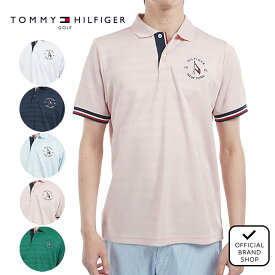 【30%OFF】【正規販売店】[TOMMY HILFIGER GOLF] サークルロゴ 半袖ポロシャツ ゴルフウェア ポロシャツ メンズ ゴルフ シャツ 吸水速乾 通気性 涼しい 速乾 清涼感 UVカット 紫外線 日よけ 日焼け防止 抗菌防臭 防臭 トミー・ヒルフィガー THMA518 ヤマニゴルフ