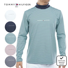 【30%OFF】【正規販売店】[Tommy Hilfiger Golf] ベア天 長袖モックネックシャツ ゴルフウェア Tシャツ メンズ ゴルフ シャツ おしゃれ ハイネック 長袖 秋冬 定番 トミー・ヒルフィガー THMA563 ヤマニゴルフ