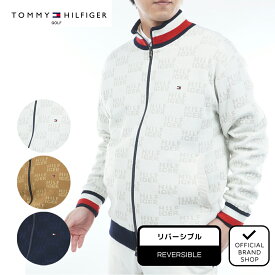 【正規販売店】[Tommy Hilfiger Golf] ロゴジャガードニット リバ-シブルジャケット ゴルフウェア ジャケット メンズ ゴルフ ウェア アウター 防風 防寒 リバーシブル かっこいい おしゃれ 長袖 トミー ヒルフィガー ゴルフ THMA574 ヤマニゴルフ