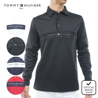 【正規販売店】[Tommy Hilfiger Golf] スムース裏起毛 長袖台衿付きシャツ ゴルフウェア Tシャツ メンズ …