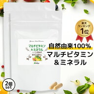 オールナチュラル 天然 マルチビタミン＆ミネラル サプリメント 2袋セット 約2ヶ月分 送料無料