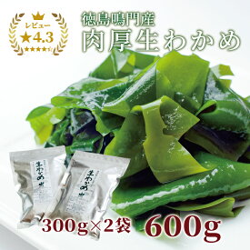 再販開始！！　徳島鳴門産　生わかめ【送料無料 メール便】生わかめ 300g×2袋　生わかめ ワカメ 若布 海藻 たっぷり 徳島 鳴門 国産 塩蔵 味噌汁 サラダ スープ 朝食 マラソン