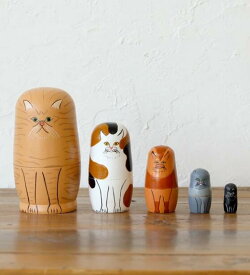 再入荷！マトリョーシカ 猫 NEIN MARKE / ナインマーケ　Creer (クレエ)　インテリア　雑貨　置物　オブジェ　動物