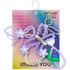 �y�W�r�b�c�`���[��/�p�[�v�� ���^ 5�p�b�N�zcrocs 25Q4 Jibbitz charms Purple Meta 5 Pack 10016452