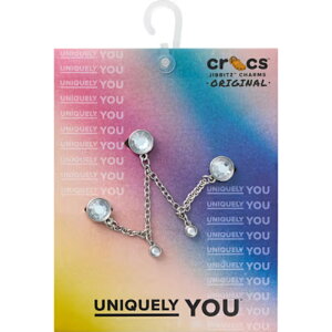 �y�W�r�b�c�`���[��/�V���o�[ �g���v�� SMT �W�F�� �`�F�[���zcrocs 26Q2 Jibbitz charms Silver Triple SMT Gem Chain 10017734