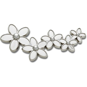 �y�W�r�b�c�`���[��/���K �V���o�[ �t�����[ �N���X�^�[�zcrocs 26Q2 Jibbitz charms Mega Silver Flower Cluster 10018610