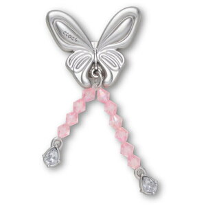 �y�W�r�b�c�`���[��/�V���o�[ �r�[�f�B�h ���^ �o�^�t���C�zcrocs 26Q2 Jibbitz charms Silver Beaded Meta Butterfly 10018626